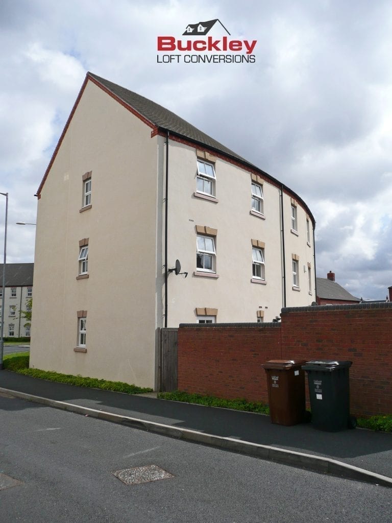 Outside Three Storey House Before Loft Conversion